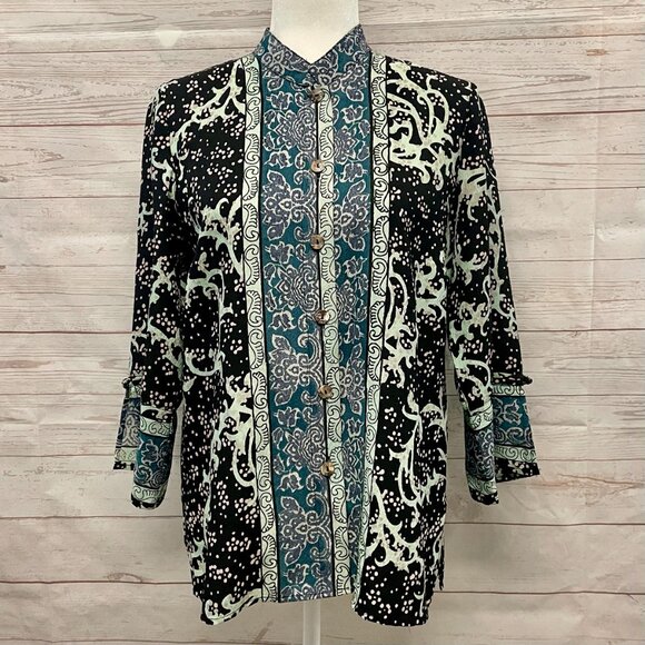 Citron Santa Monica Silk Textured Blouse - Picture 3 of 8